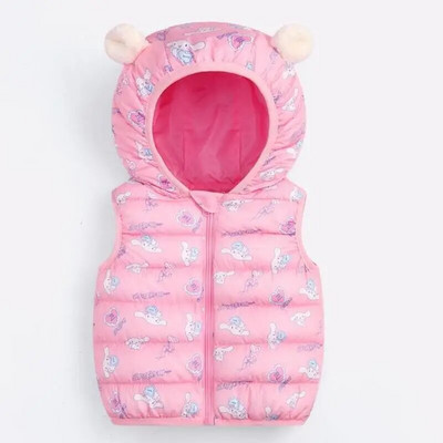 Dievčenská páperová vesta Detská bezrukávová bunda Dojčenská móda pre bábätká s kapucňou Vesta pre chlapcov a dievčatá Batoľatá Kabát