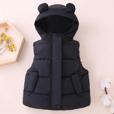 Dievčenská páperová vesta Detská bezrukávová bunda Dojčenská móda pre bábätká s kapucňou Vesta pre chlapcov a dievčatá Batoľatá Kabát
