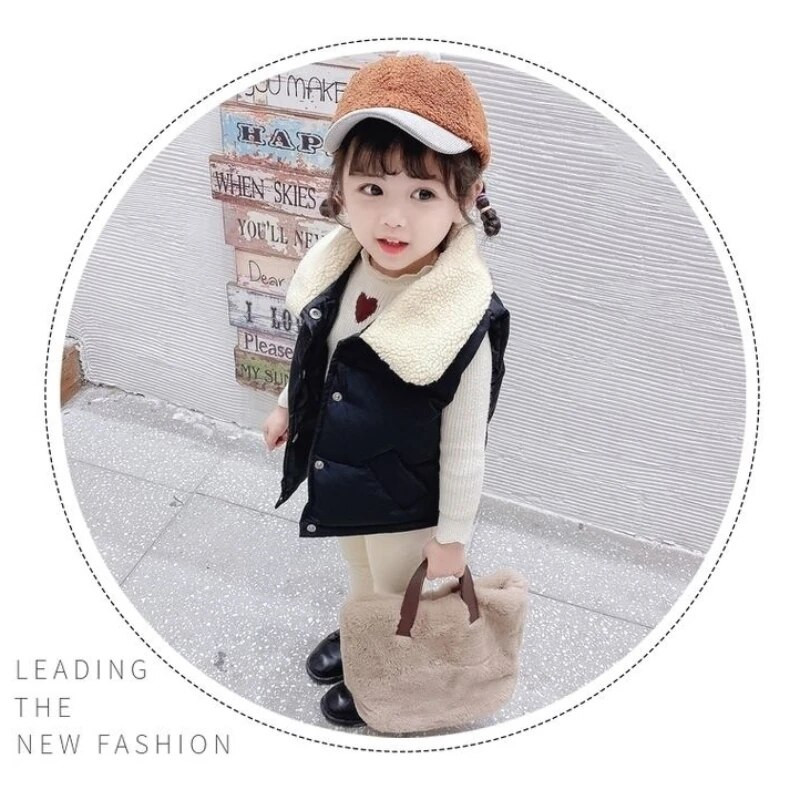 Vestă pentru copii Sezon invers Vestă din bumbac băieți și fete Îmbrăcăminte de iarnă pentru copii Vestă din bumbac cu puf cu îmbrăcăminte exterioară îngroșată