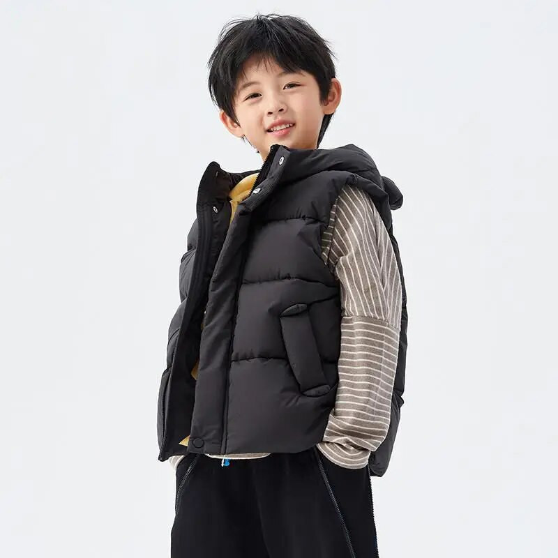 Gilet pentru fete băieți pentru copii, vestă 2022, drăguță, cu glugă, caldă, plus îngroșată, jachetă de iarnă, cardigan, haine pentru copii TZ429