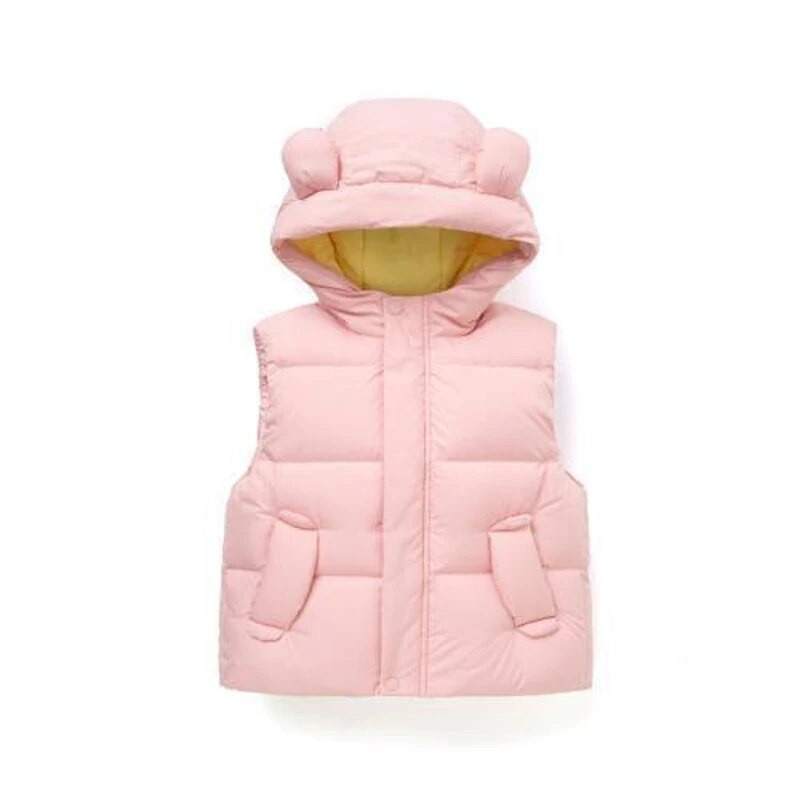 Gilet pentru fete băieți pentru copii, vestă 2022, drăguță, cu glugă, caldă, plus îngroșată, jachetă de iarnă, cardigan, haine pentru copii TZ429