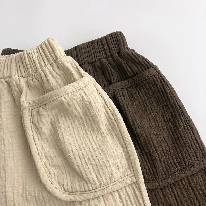 Laste suvised vabaaja püksid puuvillased kanepipüksid Korea poisi ja tüdrukute püksid, lasteriided