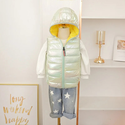 Sügistalvine laste puuvillane sulevest, kapuutsiga veekindel vest poistele, tüdrukutele vanuses 2–12 aastat lastele, varrukateta ülikerge vest