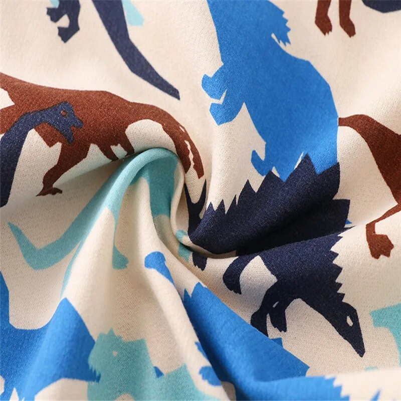 Jumping Meters Naujas atvykimas ilgomis rankovėmis Dinozaurų Spausdinti Vaikiški megztiniai berniukams Mergaitėms Rudens pavasario vaikiški marškiniai su gobtuvu