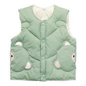 Jesenná zimná detská páperová vesta pre chlapcov a dievčatá 2021 Nové roztomilé detské oblečenie bez rukávov, vesta 2-6 rokov, teplá bunda pre dievčatá