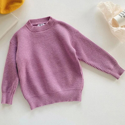 Kórejské detské svetre s dlhým rukávom, pletené svetre, jeseň a zima, detské chlapčenské a dievčenské oblečenie, pletené topy