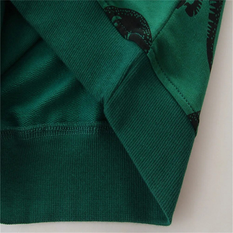 Skákanie metrov 2-7T Chlapčenské dievčenské mikiny s dinosaurami a dlhým rukávom Detské oblečenie Zvieratá Detské tričká s kapucňou