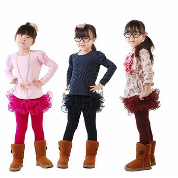 Φθινοπωρινό Χειμώνας Βρεφικά Κοριτσίστικα Κολάν Fleece Ζεστά Καραμέλα Χρώμα Κολάν για Κορίτσι Μόδα Παιδικά Παντελόνια Κοριτσίστικα Ρούχα 3-9 ετών