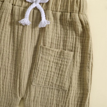 2023-06-12 Lioraitiin 0-3 години Прохождащи момчета Момичета Харем панталони Ежедневни панталони с ластик на талията, преден джоб, дълги спортни панталони