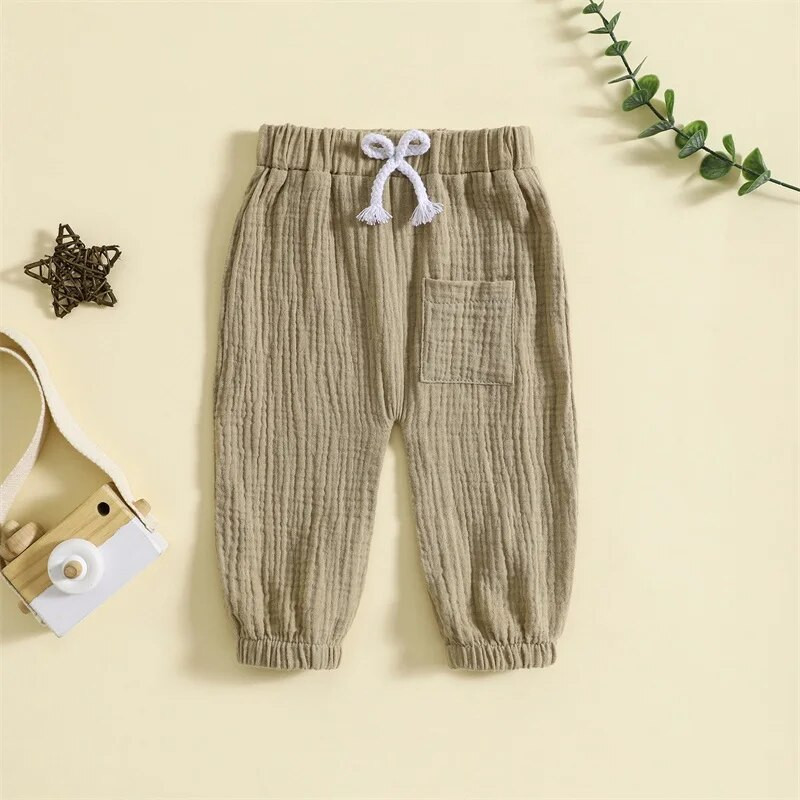 2023-06-12 Lioraitiin 0-3 roky batoľatá chlapci dievčatá háremové nohavice ležérne elastický pás s predným vreckom dlhé nohavice bábätká tepláky