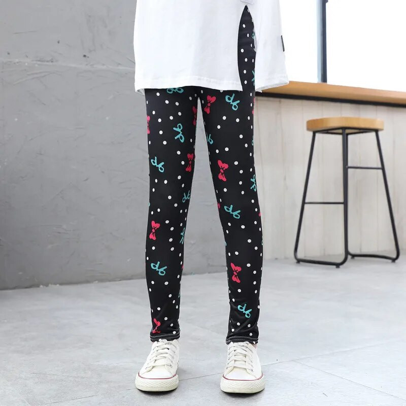 Mergaičių antblauzdžiai Vasara Nauji Paaugliai Vaikai Plonos Kelnės Jaunų Studentų Mados Spaudos Laukinis 3–12 m. vaikams Lauko Kelionių Drabužiai