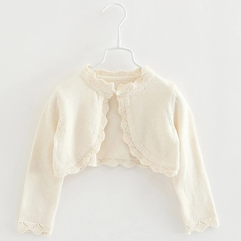 Kevad tüdrukud kuduvad mantlid Sügisbeebid Tüdrukud Kootud Kardigan Pulmapidu Lilletüdrukud Jakid Lapsed Printsess Õlu kehita Sall