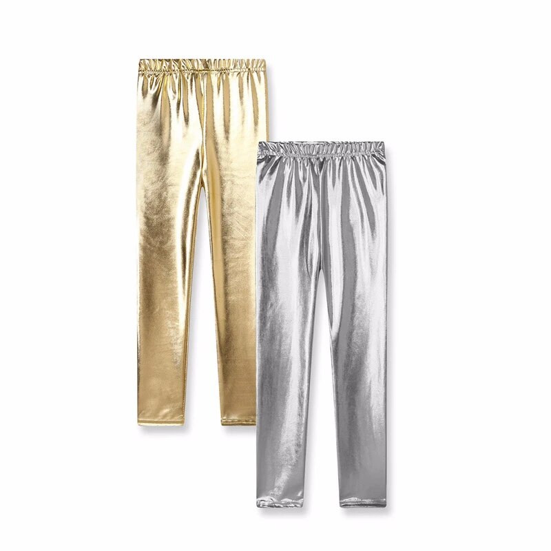 LILIGIRL 4 Színes Baba Lányok Leggings Fényes Vékony Hosszú Gyerek Punk Nadrág Nadrág Tavaszi Őszi Gyermekruházat