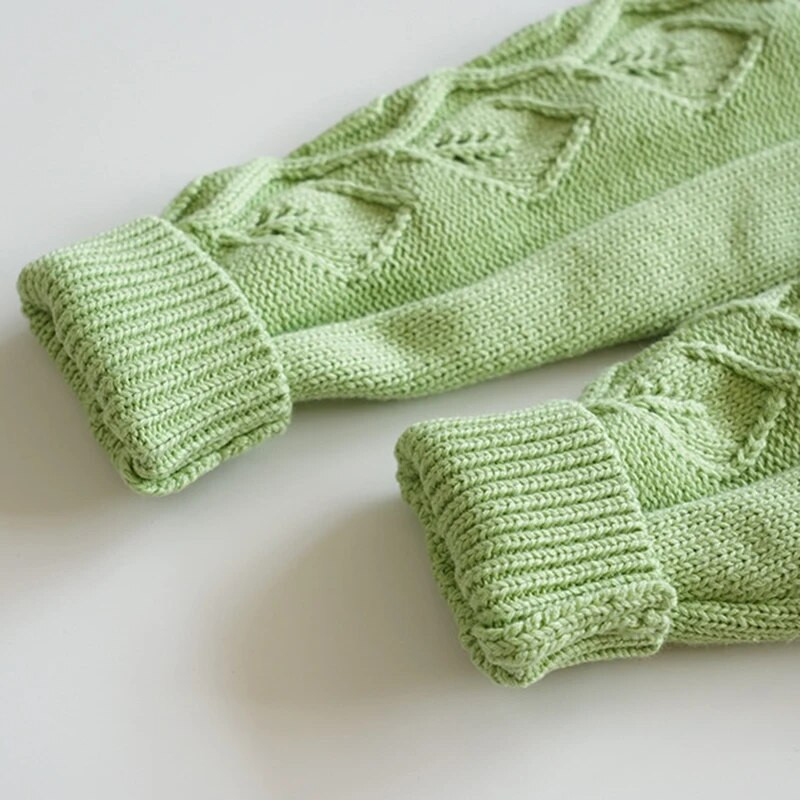 Jesenné detské oblečenie pre dievčatá, bavlnené, detské, pletené, s lotosovým listom, sveter, kardigan, módny detský kabát, výšivka, dutý kardigan