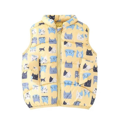 Sügisene tüdrukute soe vest Talvine tihendav puuvillane vest Laste ülerõivad Laste puuvillased jakid vest 2-7 aastaks