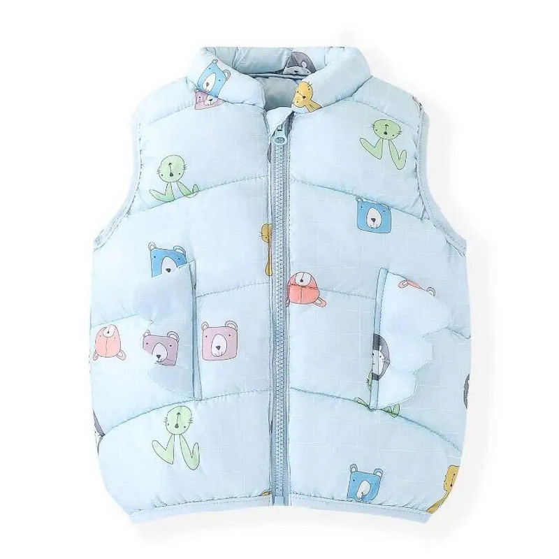 Sügisene tüdrukute soe vest Talvine tihendav puuvillane vest Laste ülerõivad Laste puuvillased jakid vest 2-7 aastaks