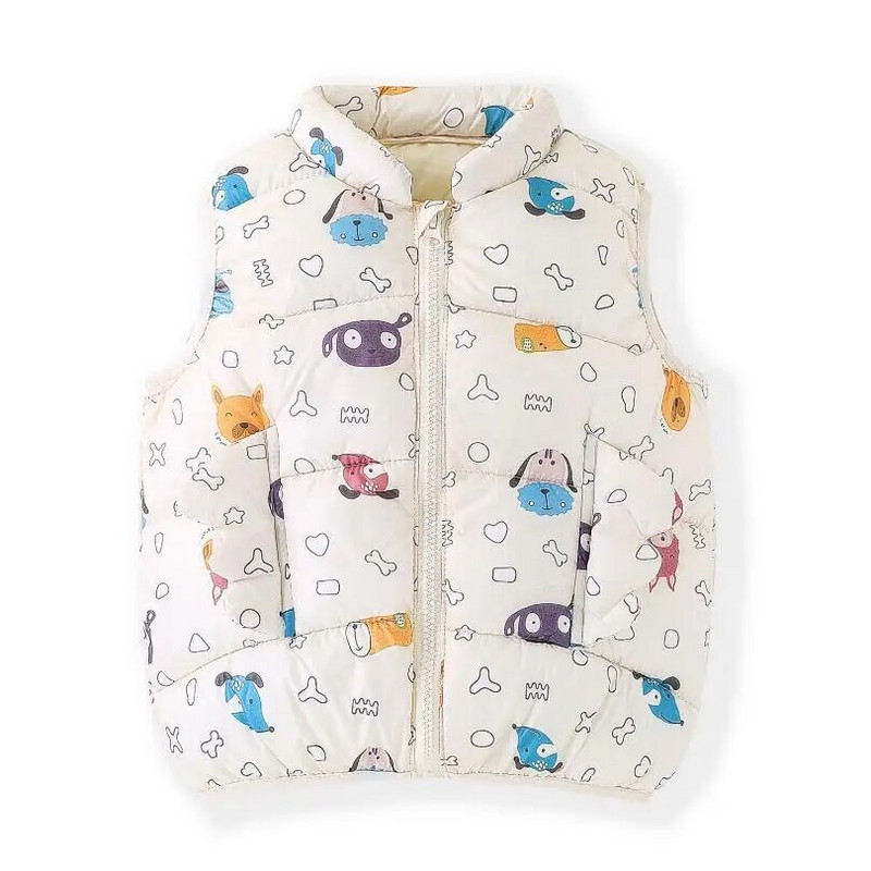 Sügisene tüdrukute soe vest Talvine tihendav puuvillane vest Laste ülerõivad Laste puuvillased jakid vest 2-7 aastaks