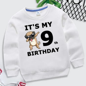 Σκύλοι κινουμένων σχεδίων Παιδικές φούτερ Γενέθλια Αριθμός 1-10 Παιδική Πουλόβερ Χρόνια Πολλά Αγόρι Κοριτσάκι με κουκούλα casual ρούχα Μωρό μπλουζάκι