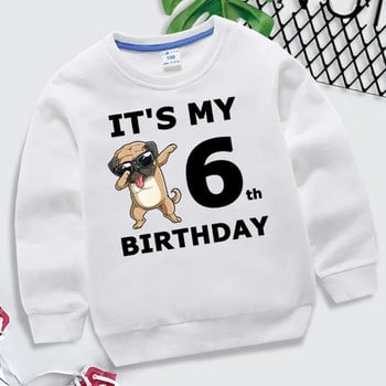 Σκύλοι κινουμένων σχεδίων Παιδικές φούτερ Γενέθλια Αριθμός 1-10 Παιδική Πουλόβερ Χρόνια Πολλά Αγόρι Κοριτσάκι με κουκούλα casual ρούχα Μωρό μπλουζάκι