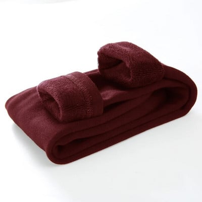 Dievčenské teplé bavlnené legíny s elastickým pásom, zimné zahusťovacie flísové detské dlhé nohavice, teplé dievčenské legíny