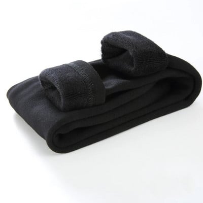 Dievčenské teplé bavlnené legíny s elastickým pásom, zimné zahusťovacie flísové detské dlhé nohavice, teplé dievčenské legíny