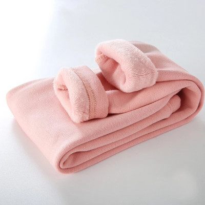 Dievčenské teplé bavlnené legíny s elastickým pásom, zimné zahusťovacie flísové detské dlhé nohavice, teplé dievčenské legíny