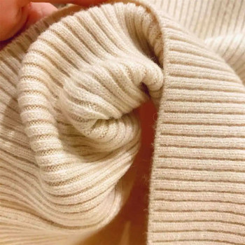 Πουλόβερ για κορίτσια χειμωνιάτικη μόδα Ψηλό λαιμό μονόχρωμο πουκάμισο με κάτω χρώμα Παιδικό πουλόβερ υψηλής ελαστικότητας ακανόνιστο γιακά