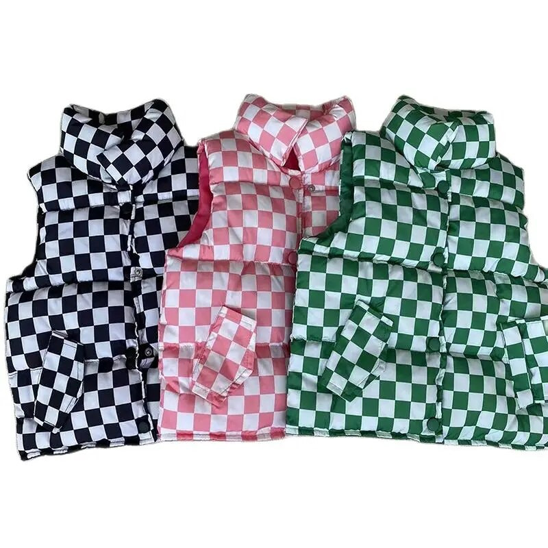2023Noi veste pentru copii, haine, toamnă iarnă, veste calde pentru băieți, fete, rever, veste cu imprimeu în carouri, 2-10 ani