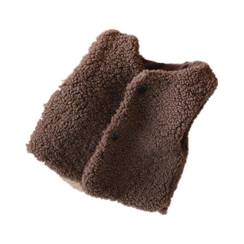 Vestă de iarnă pentru copii Bebeluși băieți Fete Vestă drăguță din lână Polară Vestă îngroșată și caldă Vestă de blană 3-8 ani