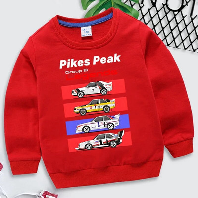 Pikes Peak B-grupi legendid Prindid Lasteriided Ralliautode pusad Ajalooline B-grupi ralliauto dressipluus poisid, tüdrukud, Y2k Sudadera