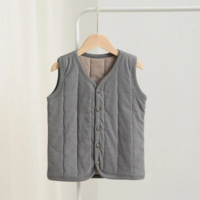 Tüdrukute poiste vest Laste paks vest, soojad ülerõivad 3–12 a. laste varrukateta jakk, teismeliste fliisriided