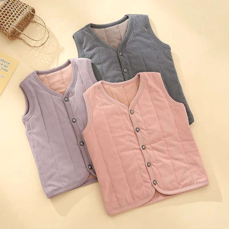Tüdrukute poiste vest Laste paks vest, soojad ülerõivad 3–12 a. laste varrukateta jakk, teismeliste fliisriided