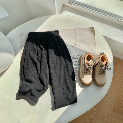 2-8T manšestrové nohavice pre dojčatá, chlapcov a dievčatá, batoľatá, jeseň a zima, oblečenie, ležérne voľné detské háremové nohavice