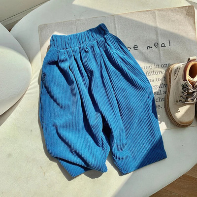 2-8T manšestrové nohavice pre dojčatá, chlapcov a dievčatá, batoľatá, jeseň a zima, oblečenie, ležérne voľné detské háremové nohavice