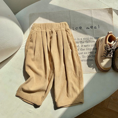 2-8T manšestrové nohavice pre dojčatá, chlapcov a dievčatá, batoľatá, jeseň a zima, oblečenie, ležérne voľné detské háremové nohavice