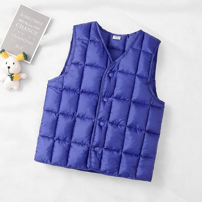 Laste sulevest puuvillane vest, enimmüüdud sügisene tüdrukute ja poiste vestid ülerõivaste jakk 2–10 aastaseks lastele, kindel varrukateta kardigan