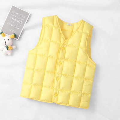 Laste sulevest puuvillane vest, enimmüüdud sügisene tüdrukute ja poiste vestid ülerõivaste jakk 2–10 aastaseks lastele, kindel varrukateta kardigan