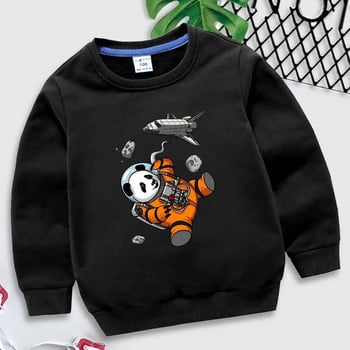 Αγόρια 2-14 ετών Space Panda Astronaut Φούτερ με κουκούλα μακρυμάνικη κουκούλα με μοτίβο αστροναύτη Παιδικά μπλουζάκια Παιδικά ρούχα για κορίτσια