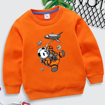 Αγόρια 2-14 ετών Space Panda Astronaut Φούτερ με κουκούλα μακρυμάνικη κουκούλα με μοτίβο αστροναύτη Παιδικά μπλουζάκια Παιδικά ρούχα για κορίτσια