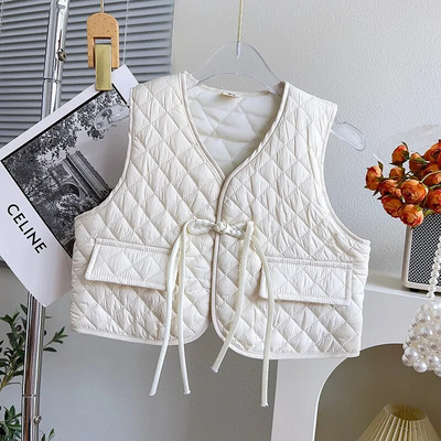 Vestă căptușită din bumbac pentru copii 2023, toamnă iarnă, fetițe, cu decolteu în V, cu nasturi, maiu îngroșat, pentru copii, 2-7 ani, vestă caldă