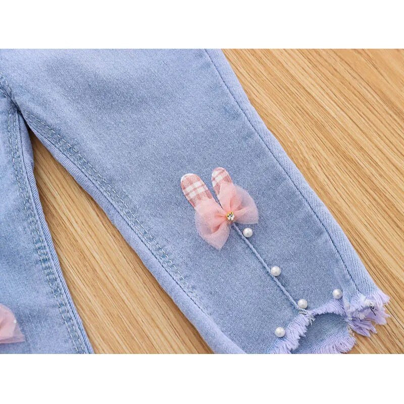 1-5 m. Vaikai Mergaičių Džinsai Rudeninės Sukarpytos Kelnės Vaikams Pavasarinės Kelnės Mergaitės Apačios