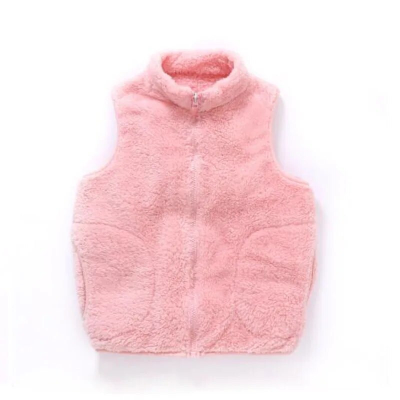 Striukė liemenė berniukų mergaičių 2-10 metų koralinė vilna pavasario ir rudens šiltas laisvalaikio paltas korėjietiška versija madingi vaikiški drabužiai