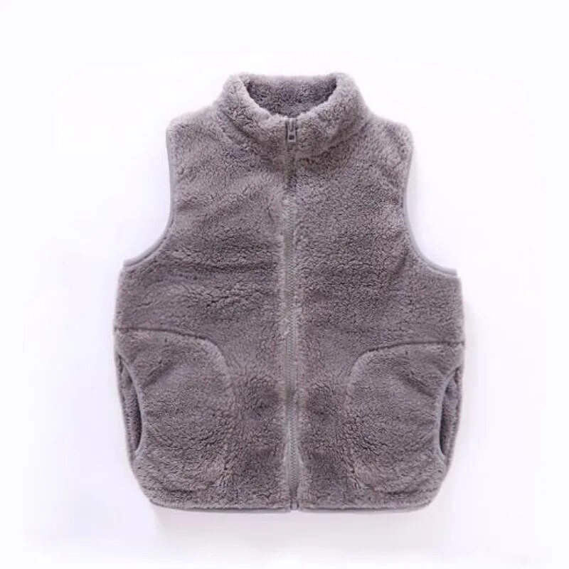 Striukė liemenė berniukų mergaičių 2-10 metų koralinė vilna pavasario ir rudens šiltas laisvalaikio paltas korėjietiška versija madingi vaikiški drabužiai