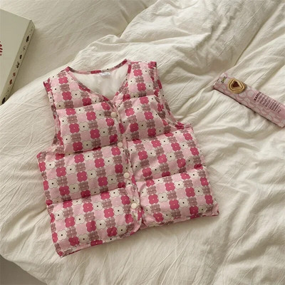 Veste pentru fete, toamnă iarnă, vestă din bumbac cu imprimeu pentru copii, haine pentru copii, vestă caldă, băieți, fete, ocazional, îmbrăcăminte