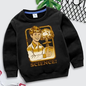 Αστεία επιστήμη εμπριμέ Παιδικά ρούχα για κορίτσια Φθινοπωρινά φούτερ κινουμένων σχεδίων Vintage μακρυμάνικα Streetwear Harajuku Fashion Boys Hoodie