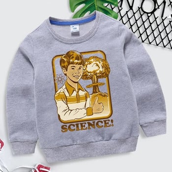 Αστεία επιστήμη εμπριμέ Παιδικά ρούχα για κορίτσια Φθινοπωρινά φούτερ κινουμένων σχεδίων Vintage μακρυμάνικα Streetwear Harajuku Fashion Boys Hoodie