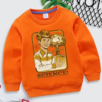 Забавни научни щампи Детски дрехи Момичета Есенни анимационни суичъри Реколта Улично облекло с дълъг ръкав Harajuku Fashion Boys Hoodie