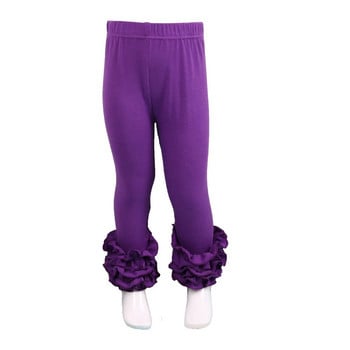 100% памук, есенни и зимни панталони с тройни волани, момичешки клин с волани за малки момичета, дълги панталони с волани