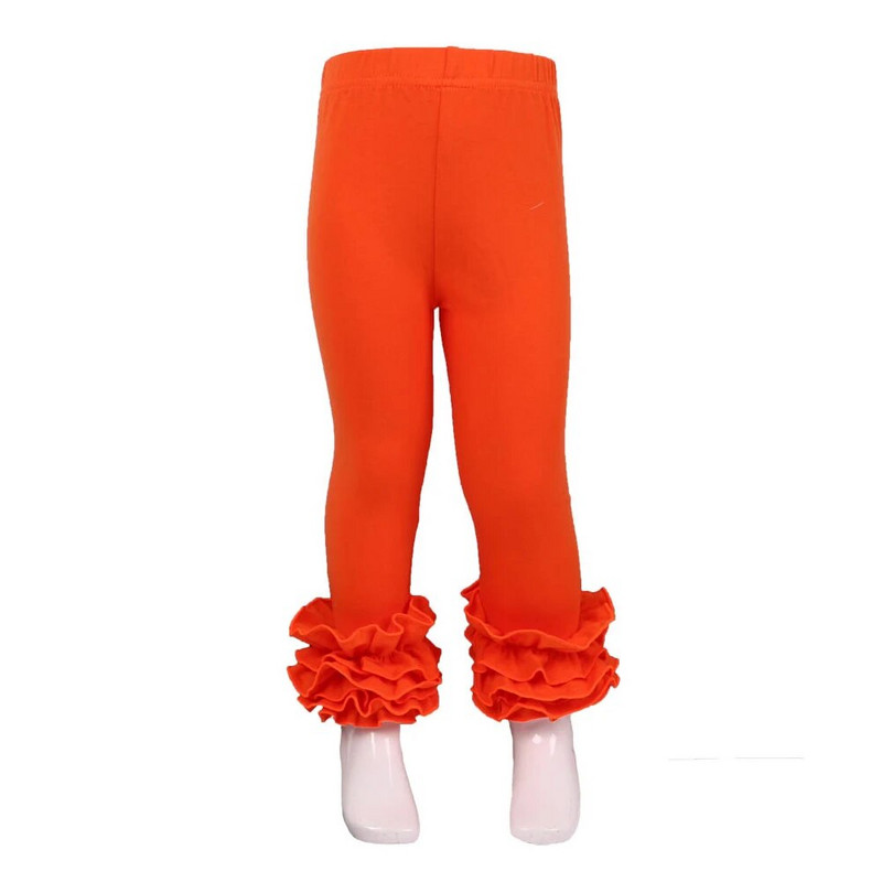 100% puuvillased sügis-talvised kolmekordsed volangpüksid tüdrukutele glasuuriga retuusid väikestele tüdrukutele täispikad volangpüksid