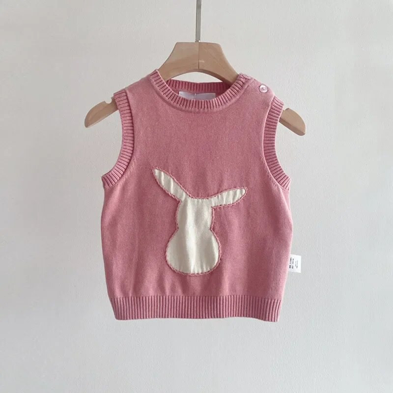 Detské oblečenie Dievčenské vesty Bundy Jesenná móda 2023 Králik Bezrukávové kabáty Vrchné oblečenie Detské oblečenie Chlapčenské vesty